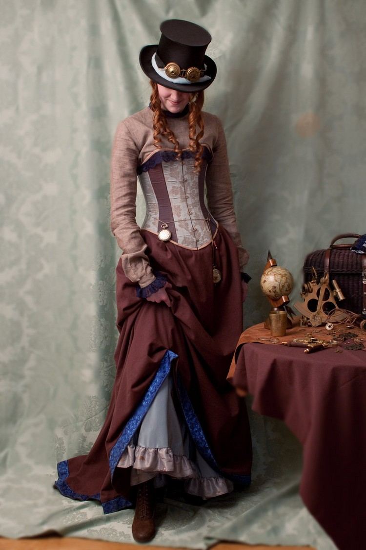 roupas steampunk vestido rock cartola