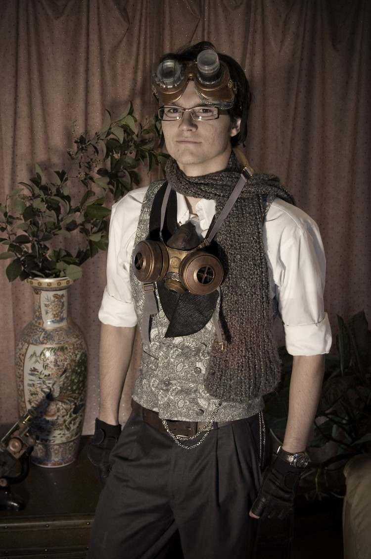 engenheiro de roupas steampunk