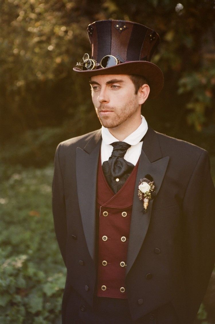 chapéu de terno masculino de roupas steampunk