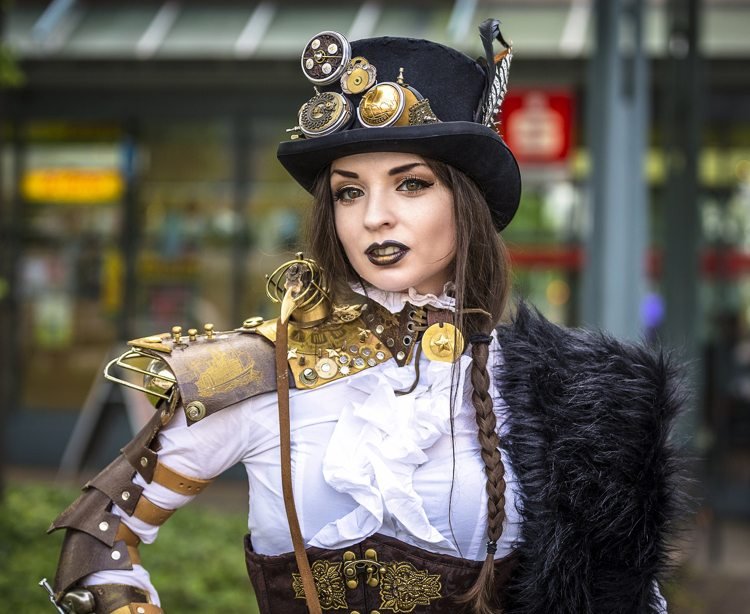 Ideias de maquiagens Steampunk para maquiagens de carnaval para feiticeiras