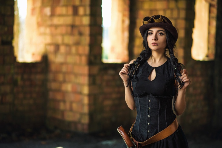 Penteados Steampunk para mulheres Tranças para piloto ou aventureiro