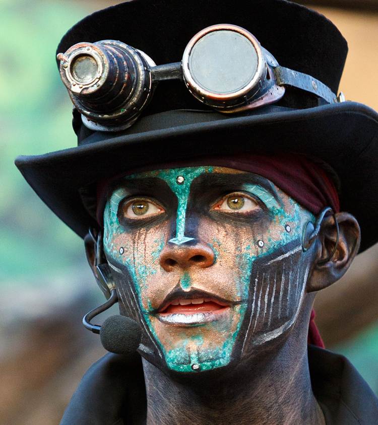 Maquiagens Steampunk masculinas ideias de maquiagens para o carnaval para robôs
