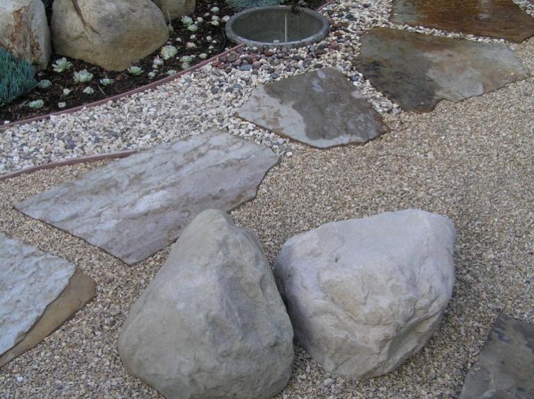 Jardim de pedras com ideias modernas no estilo Feng Shui
