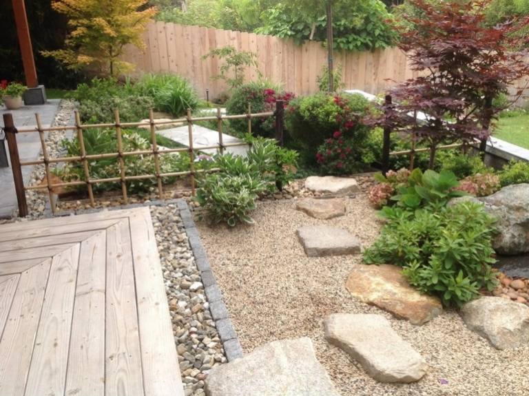 Rock garden-create-front garden-design-japanese-zen-gravel-koi-pond