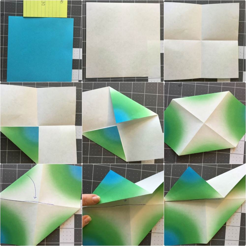 instruções de dobra para origami papel estrelas 3d mexer sem colar