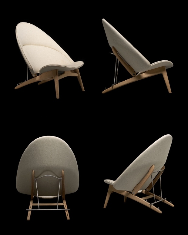 hans wegner - cadeiras shell - cadeira banheira - 1954 capa branca