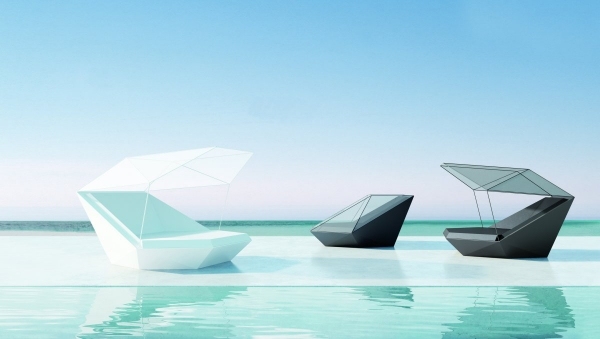 Poltrona relaxante com proteção solar Faz Vondom Design