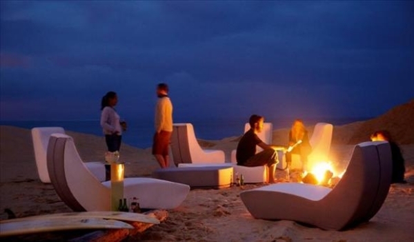 Móveis quebra-cabeças relaxantes poltrona de praia ao ar livre