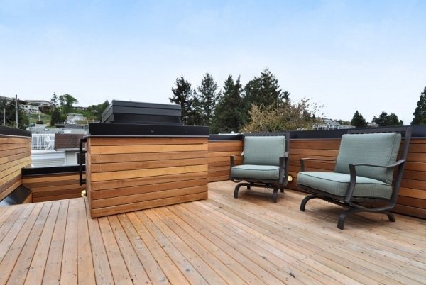 casa de praia com design ecológico para sustentabilidade terraço de madeira