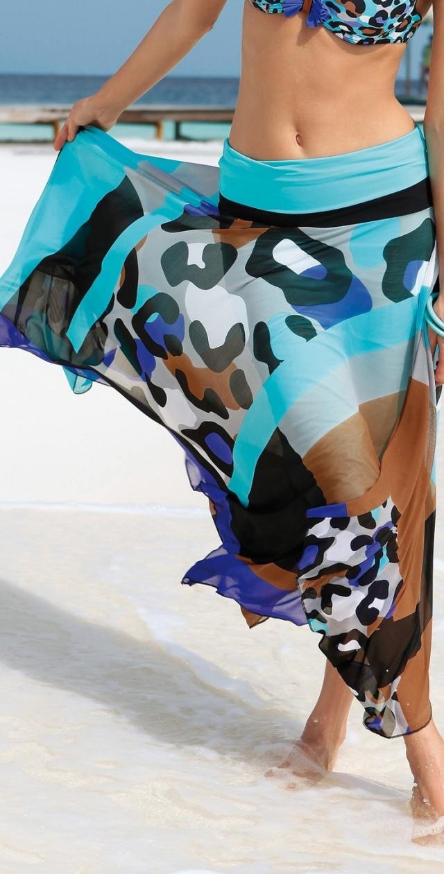 moda praia 2014 hot-outfits-idea-beach-saia-transparent-blue-animal print