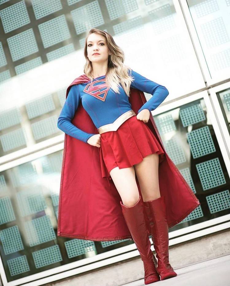 Supermulher fantasia cosplay saia blusa cinto botas