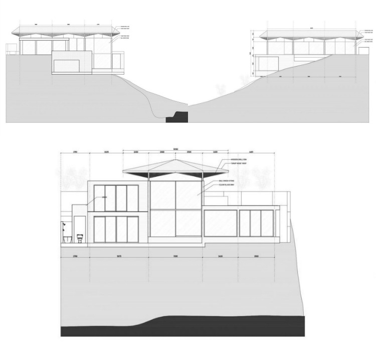 piscina infinita-bali-house-plan-floor-plan-plot-slope