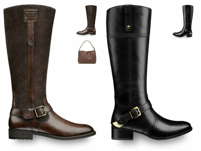 botas marrons ou pretas com alças