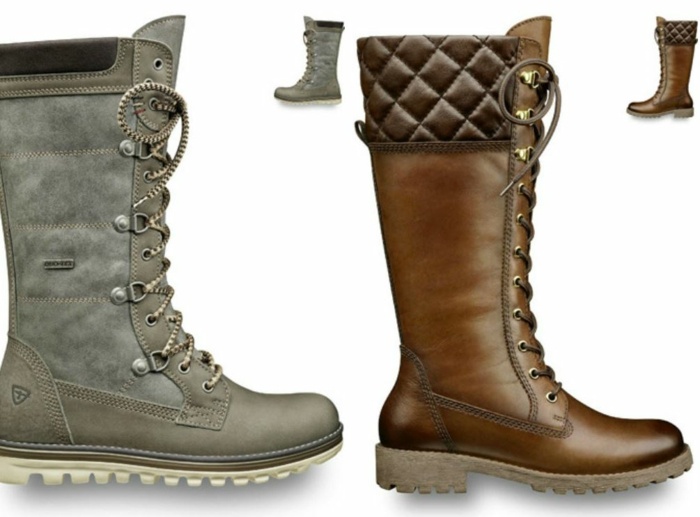 Botas com forro-material-couro-com-cadarço