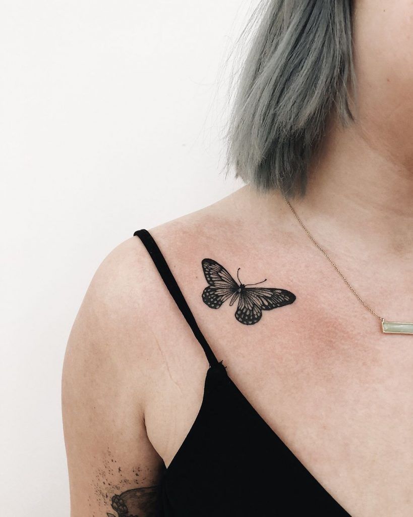 Tatuagem de Borboleta Significado Tatuagem Dor na Clavícula Mulheres