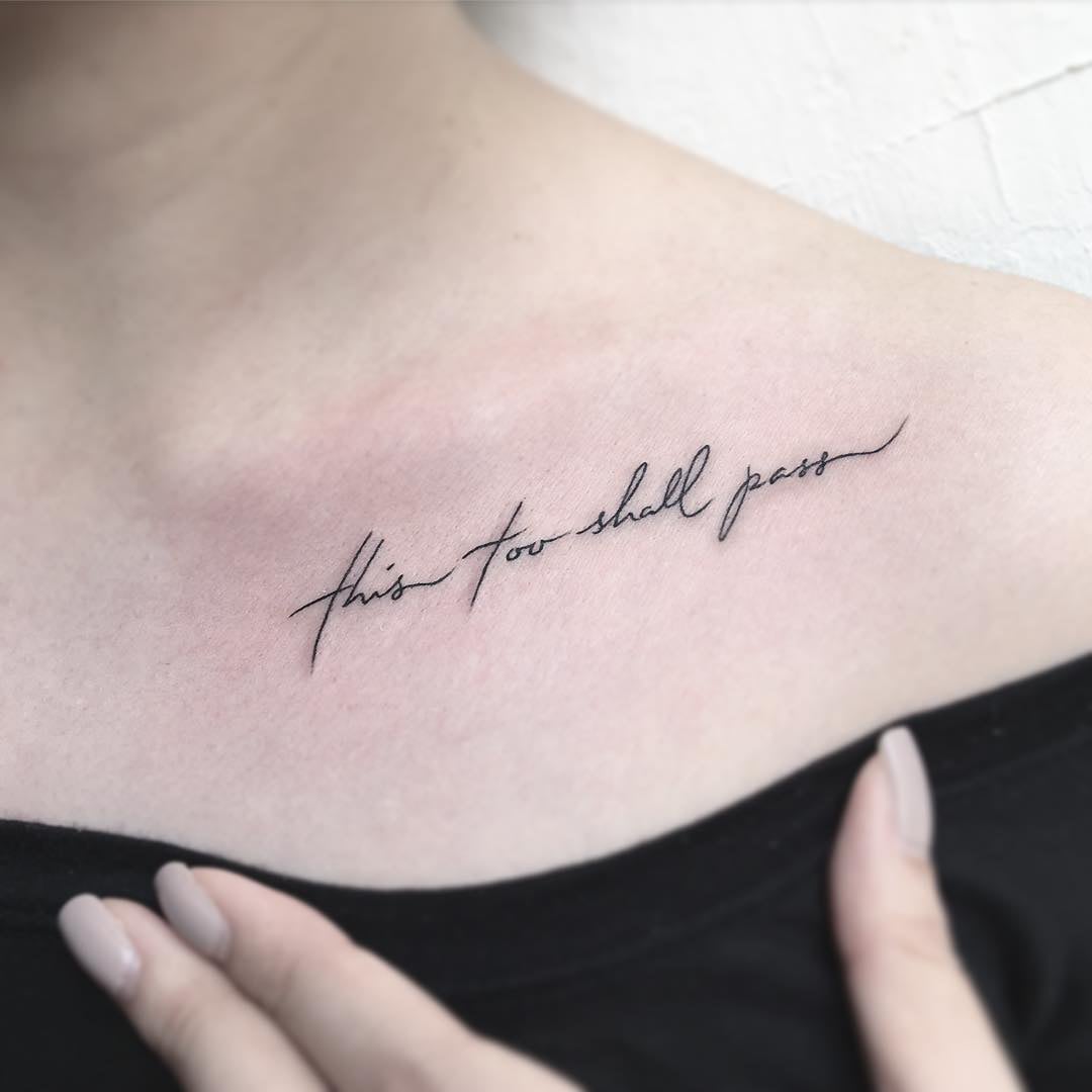 Tatuagem da clavícula, letras, tatuagem, desenho, mulheres, pequenas, tatuagem, ditados