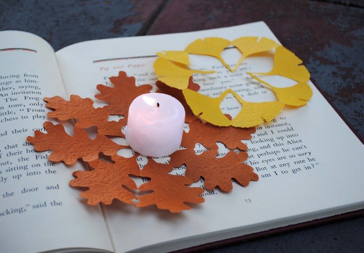 Folhas de outono Crianças Kirigami fazem artesanato