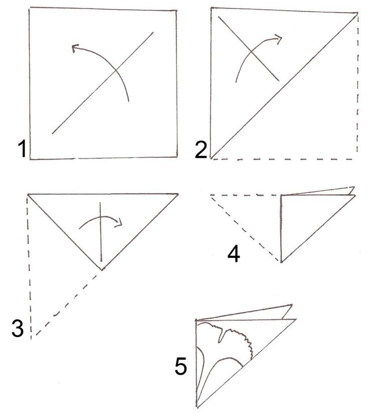 Como dobrar folhas de papel kirigami