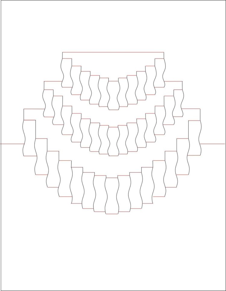 Kirigami modelo de impressão de bolo de cartão pop-up