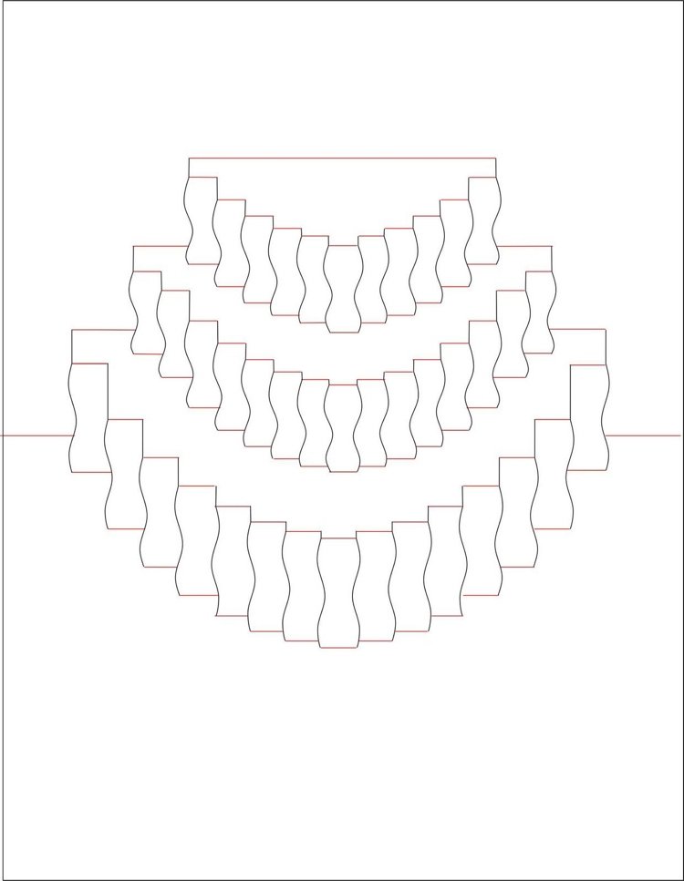 Kirigami modelo de impressão de bolo de cartão pop-up