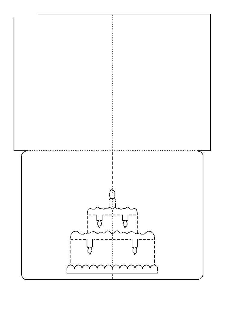 Estêncil de cartão de aniversário Kirigami