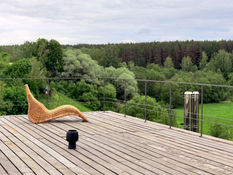 Terraço design-madeira-ideias-terraço-vista-natural-espreguiçadeira-rattan