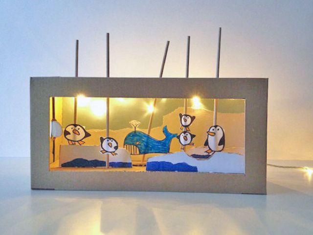 dicas de artesanato infantil bonecos-figuras de teatro pauzinhos-sticking light-led
