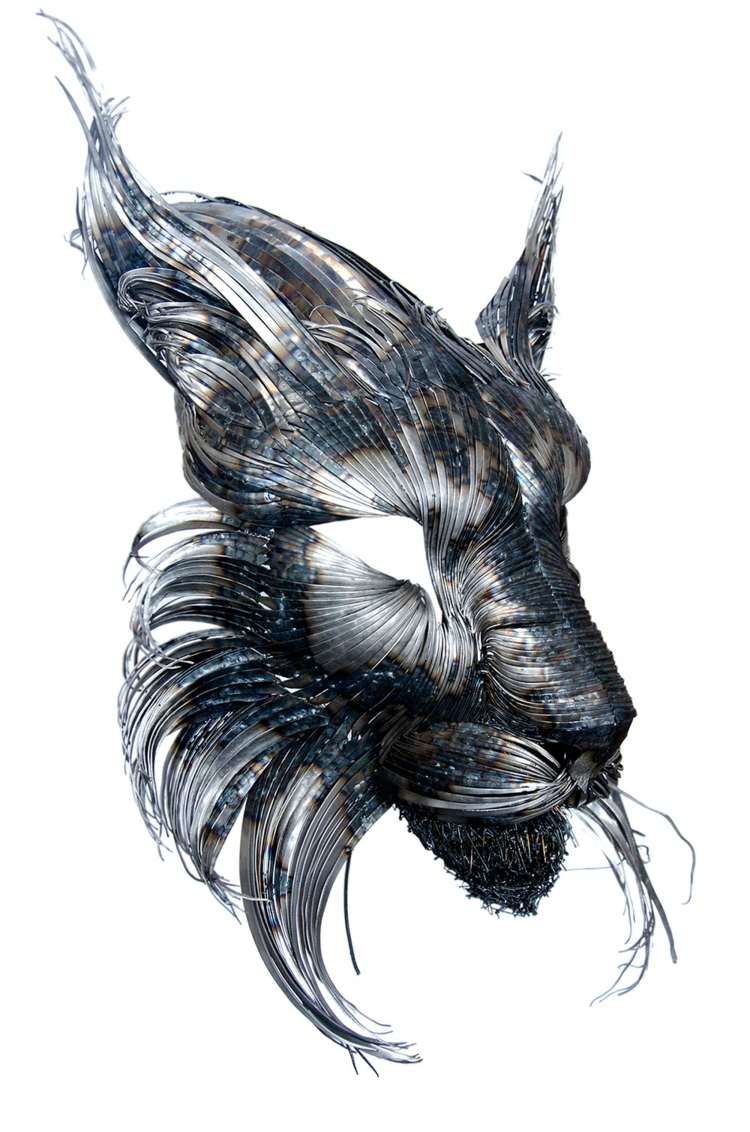 esculturas de animais metal yilmaz lince desenho formato preto