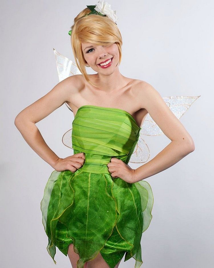 Traje Tinkerbell vestido-cabelo-peruca-asas