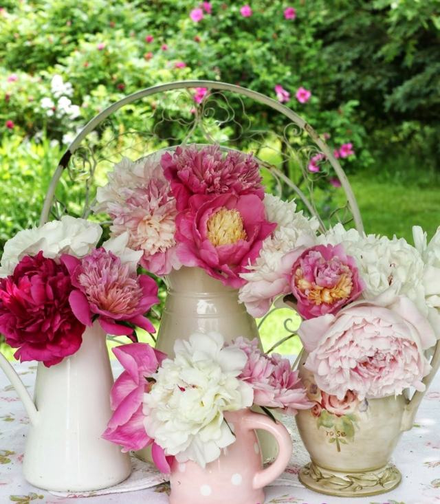 Vasos para regador, mesa, arranjos de flores, estilo vintage