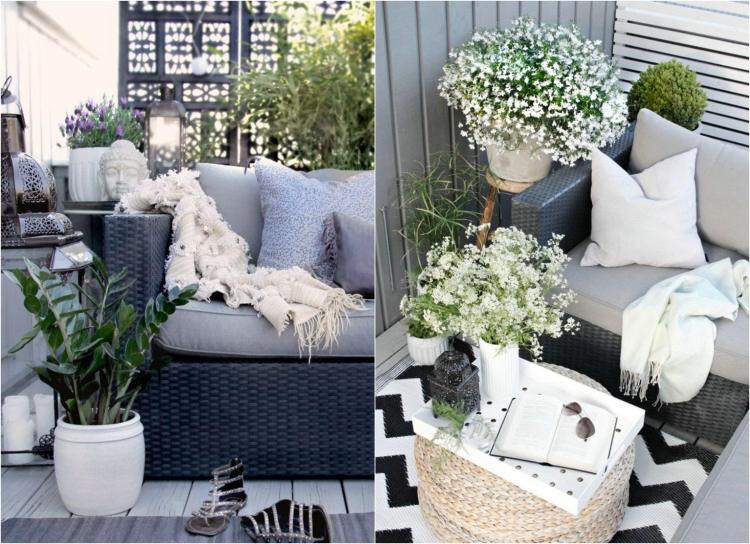 dicas-varanda-design-decoração-preto-rattan-sofá-branco-decoração-artigos