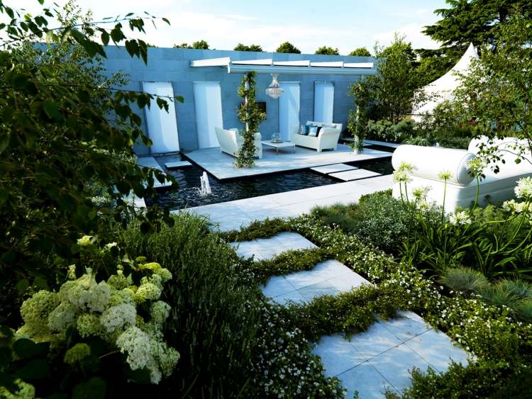 formal-garden-design-modern-water-pergola-plants-outdoor-furniture