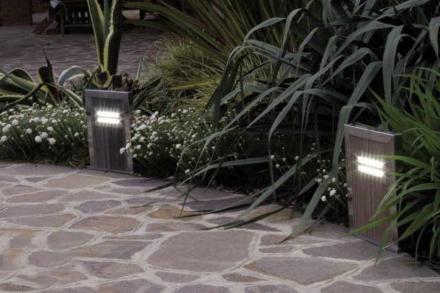 iluminação led para jardim trampolim de aço flores