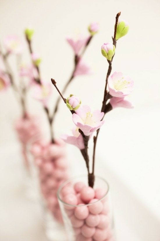 Flores em cerejeira ramos de idéias de decoração de mesa primavera