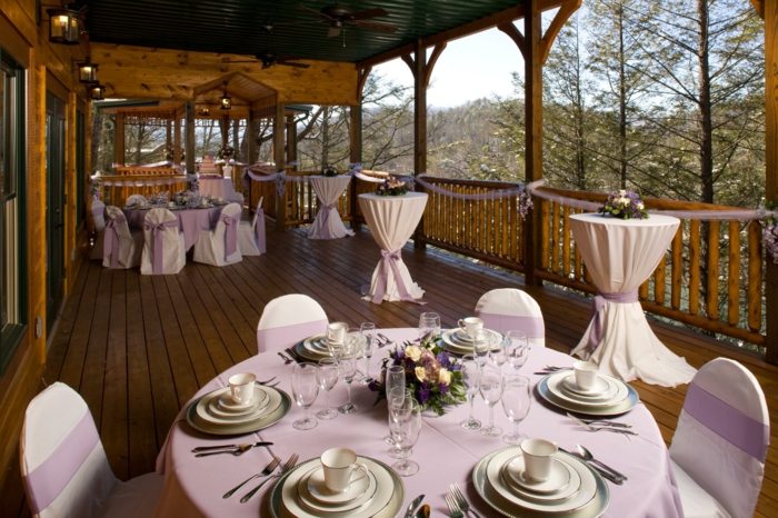 Lilás-Roxo-Decoração-Mesa-Veranda-Casamento