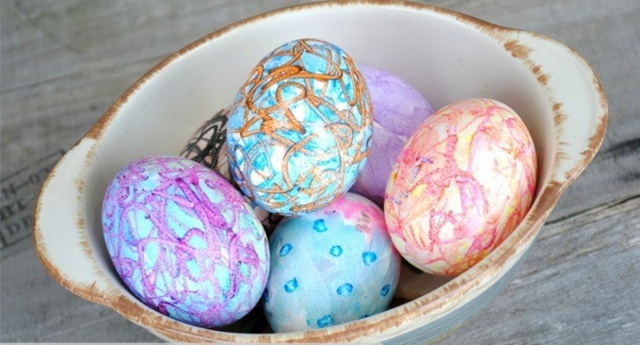 Lápis pastel pintam para crianças ideias de artesanato divertidas para a Páscoa
