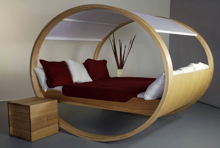 criativo-camas-balanços-ideia-dossel-moderno-armário de cabeceira