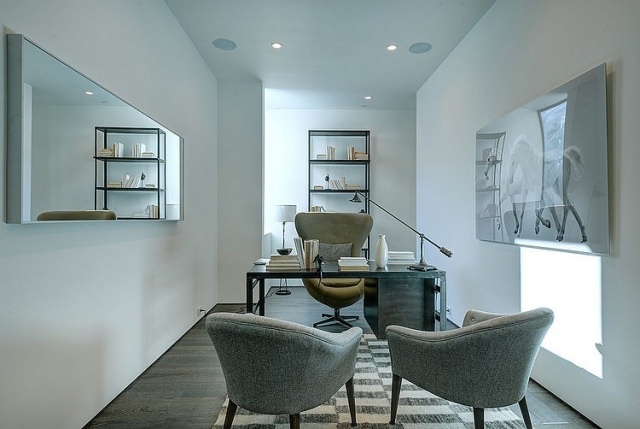 home-office-design-neutral-colors-poltrona-carpete-pattern-modern-villa