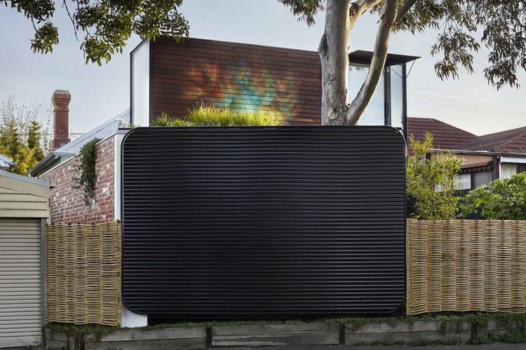 casa cultivo privacidade tela cortinas pretas cerca de bambu