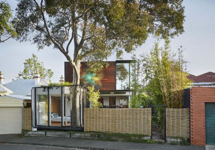 maravilhosa extensão de casa quarto jardim escritório doméstico cerca de bambu