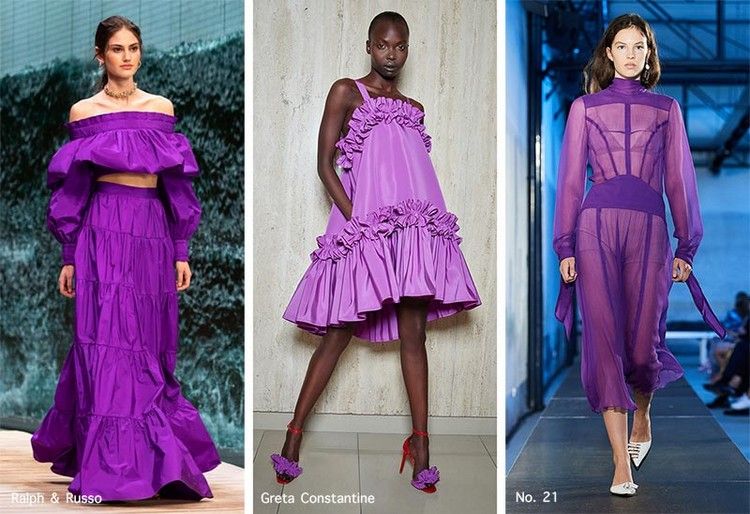 Roxo combina cores da tendência primavera verão 2021