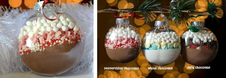 faça você mesmo bebendo chocolate decorações para árvores de natal chocolate ao leite branco amargo de cacau