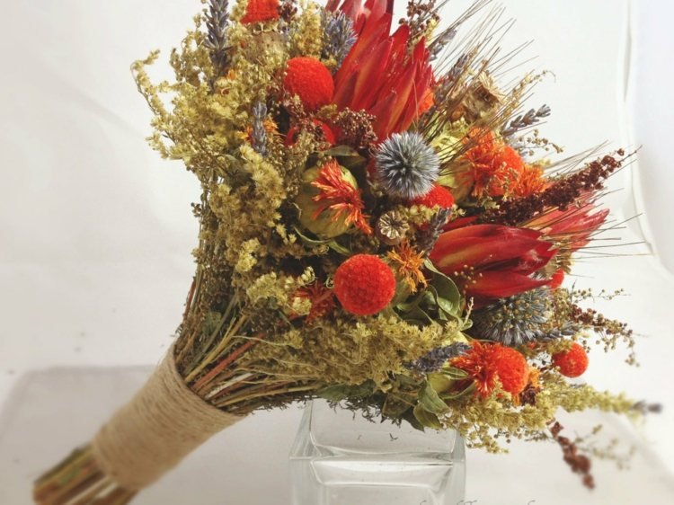 faça-seu-próprio-rama-seco-bouquet-vermelho-flor-prado-flores