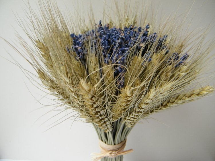 bouquet-faça-você-mesmo-cereal-lavanda-gravata vintage