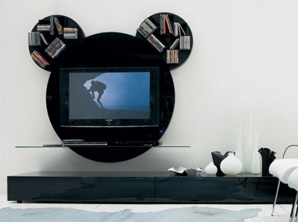Idéias de montagem de parede de tela plana de TV Mickey Mouse