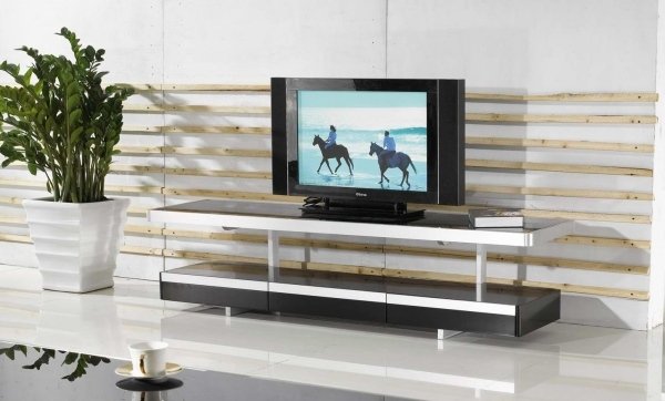 Prateleiras abertas com design de móveis para TV de tela plana