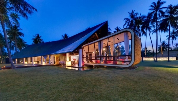 casa praia da indonésia design moderno