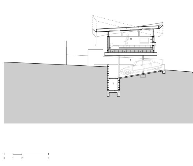 casa-moderna-renovação-arquitetos-planta-garagem-seção transversal