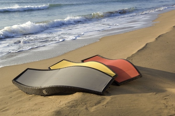 Espreguiçadeira de sol, design, cores, formas, ideias, espreguiçadeira, praia, moderna