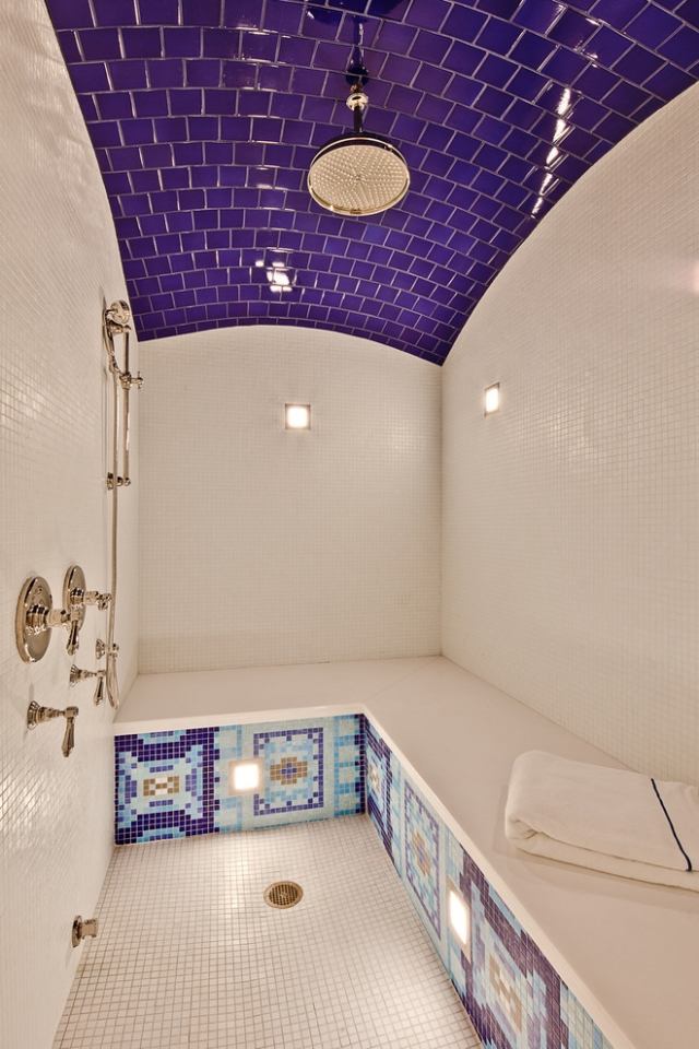 banheiro-cor-do-mar-design-ladrilhos de cerâmica com aparência oriental